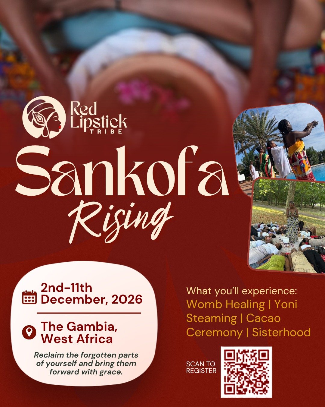 Sankofa Rising retreat in The Gambia, 2nd to 11th December 2026